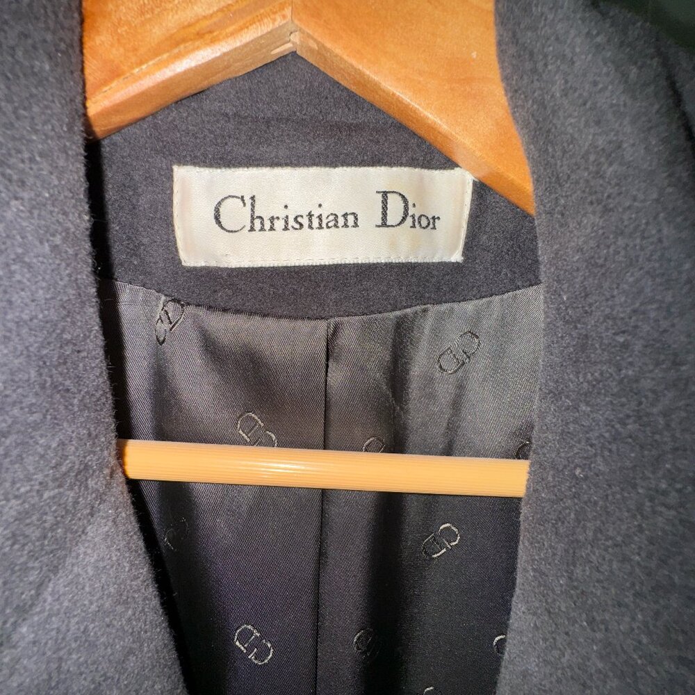 Christian Dior Wool/Angora Authentic Gray Coat